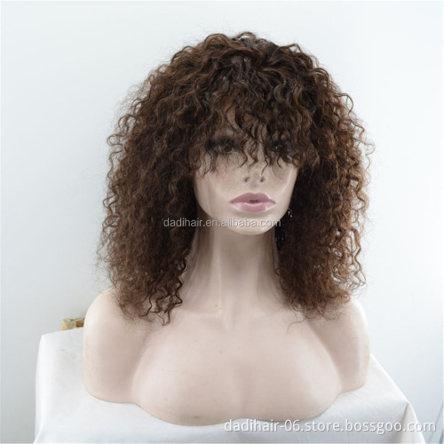 Blonde kinky curly wigs human hair afro kinky curly lace front wig, all color available